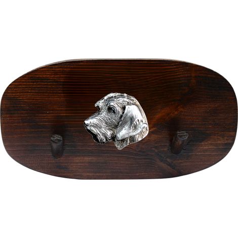 Bassotto a pelo duro - appendino per accessori, appendino per medaglie con un cane, ganci per chiavi di Art-Dog (1/5)