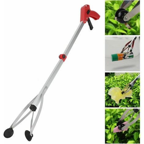 YMYNY Ramasse-déchets multifonctionnel, 80 cm, en alliage d'aluminium, léger, extensible, pour ramasser les feuilles tombées ou les ordures, pour nettoyer les routes du jardin (1/4)