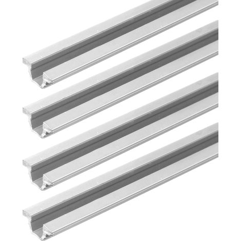 cyclingcolors 4x Guida per Ante Scorrevoli Scorrevole Porta per Ruote Rulli per Carrello Guida Plastica Armadio, Bianco (1/3)