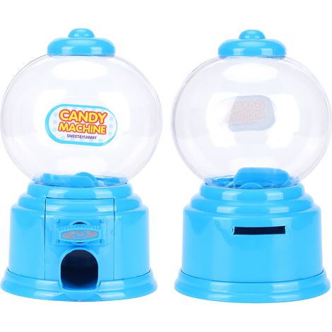 Boîte à monnaie mini pour enfants - Machine à bonbons cadeau, rangement ludique bleu (1/5)