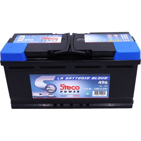 Batterie 12V 110Ah 1000A 393x175x190 mm stecopower - 496