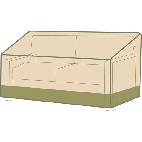 Aoodor Heavy Duty Patio Loveseat Cover, 600D Waterproof Oxford Outdoor Couch Cover-147.32W × 96.52D × 96.52H cm