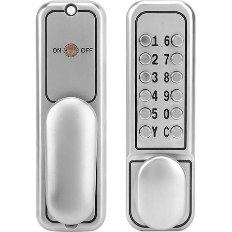 Serrure de porte mécanique numérique en alliage de zinc, étanche, sans clé, pour porte en bois de maison ou de bureau. (1/5)