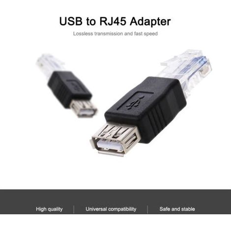 Adaptateur USB vers RJ45, connecteur Ethernet mâle USB2.0 femelle (1/5)