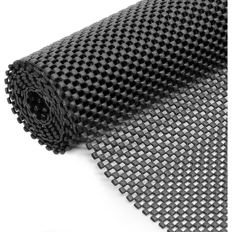 Tapis antidérapant Polyvalent 80 x 130 cm pour la Maison, Le Bureau, la Voiture, Les palettes, Les étagères, Les tiroirs, imperméable, Noir (1/5)