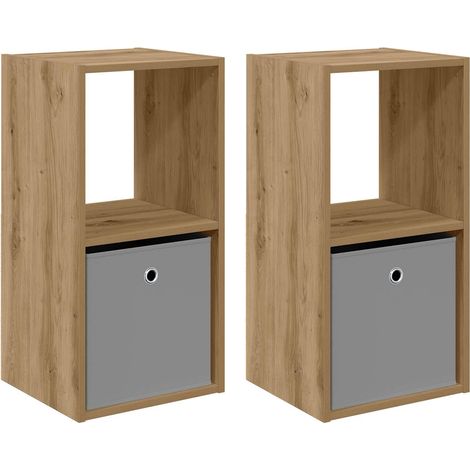 Maison Exclusive - Nachttisch 2 pcs Artisan-Eiche 35 x 32 x 68,5