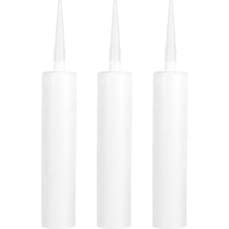 Pack of 3 Empty Tubes to Fill Reusable Silicone Cartridges 33 cm for Glue Sealant and DIY Sealers with Adjustable Tip for Repairs and Grouting (1/5)