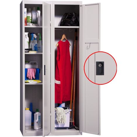 PROVOST - Armoire d'entretien métallique 2 colonnes en acier gris