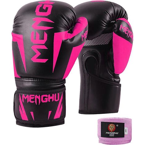 Boxhandschuhe mit Handgelenkstützen, für Kickbox-Training, Muay Thai, Sandsacktraining, verstellbar
