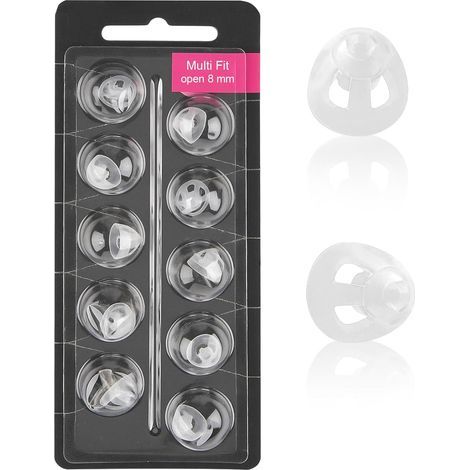Oticon Minifit Hörgeräte-Ohrstöpsel, 10er-Pack Ersatz-Ohrstöpsel für Hörgeräte, Silikon-Ersatz-Ohrstöpsel für Hörgeräte, Bass-Ohrstöpsel (8 mm) (1/5)