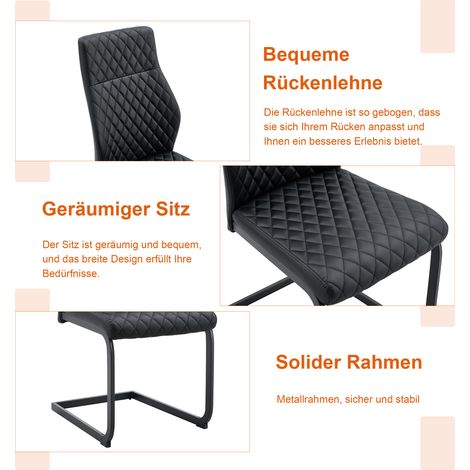 Ensemble table et 2 chaises de salle à manger, table ronde 60 cm en MDF, pied central noir, chaises noires à dossier losangé sur piètement métal, idéal pour intérieur européen. (1/5)