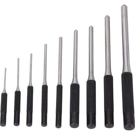 Kit de 9 chasses goupilles 1,6 à 7,9 mm en acier rapide pour réparation auto, montre et bijoux (1/5)