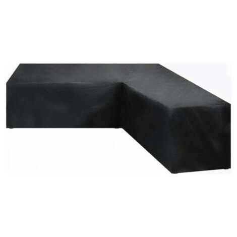 QORVA-(320x320x80cm) Housse De Meuble d'angle Jardin Imperméable, Housse De Canape Jardin en Forme De L , Couverture en 210D Oxford Tissu (1/5)