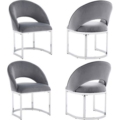 Sillas comedor tapizadas terciopelo 2 unidades OKMYHOME (1/2)