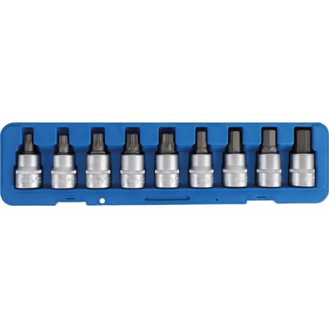 BGS Juego de llaves de vaso profesional cromo 9 piezas (1/2)