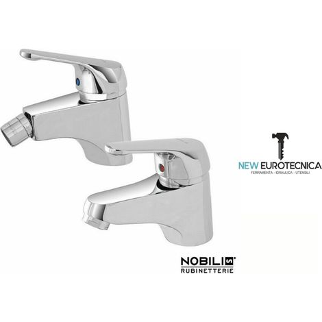 Coppia di miscelatori nobili rubinetterie serie italia bidet+lavabo (1/2)