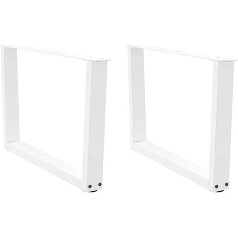 Couchtischbeine V-Form 2 Stück Weiß 70x(42-43,3) cm Stahl