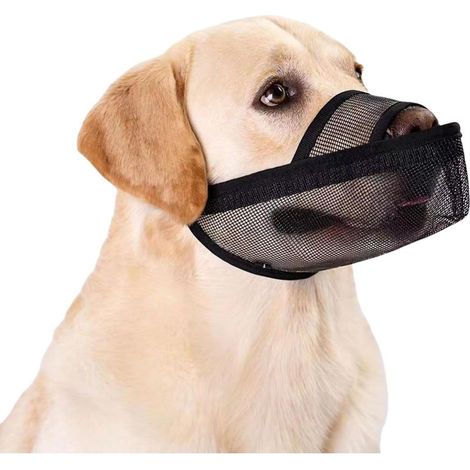 M,Muselière en maille souple pour chiens de petite, moyenne et grande taille, pour attraper les morsures, lécher et mâcher, permet de haleter et de boire (1/5)