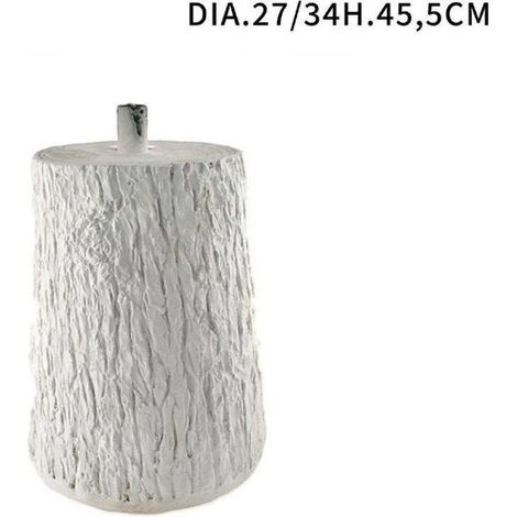 TrAdE Shop Traesio - Tronco Colore Bianco Base Supporto Per Albero Di Natale Effetto Legno Diam.27 -