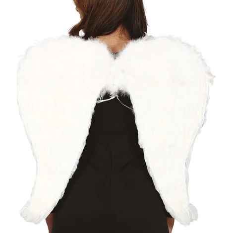 Alas de ángel Plumas blancas angelicales Escena de la Natividad 80cm