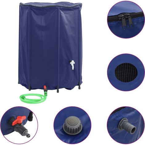 Maison Exclusive - Serbatoio Acqua con Rubinetto Pieghevole 1350 L in PVC