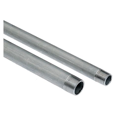 Rs Pro – Tube laiton fileté BSPT 1/2" – Acier inoxydable – Diamètre 21mm – Longueur 2m – Pour installations plomberie