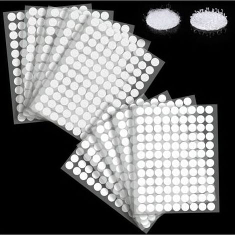 1080 x rayures rondes, double face 540 paires de crochets et boucles adhésifs Velcro de 10 mm pour les rayures pour le bricolage, l'artisanat et plus encore (1/4)
