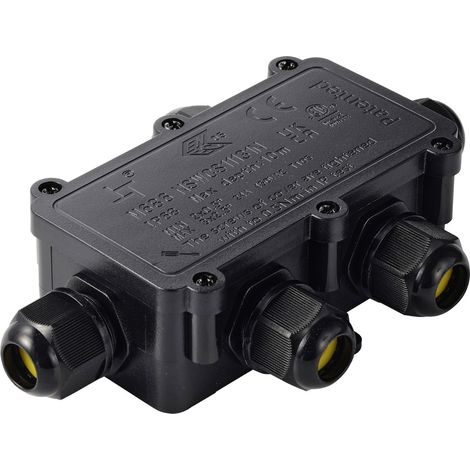 TRU COMPONENTS Abzeigdose IP68 wasserdicht, 5 Eingänge, 0,5 - 2,5 mm² TC-14745284 Schwarz TRU COMPO (1/5)
