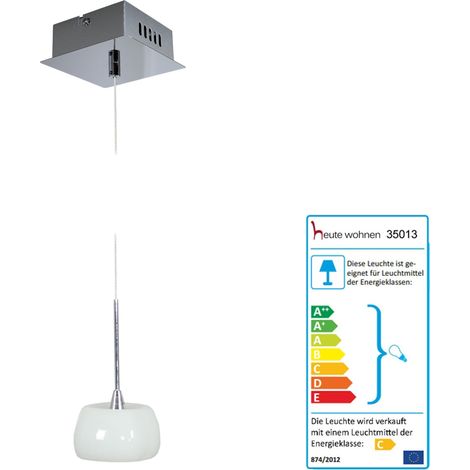 Lampe suspension, HW117, abat-jour en verre, 1 flamme (1/5)