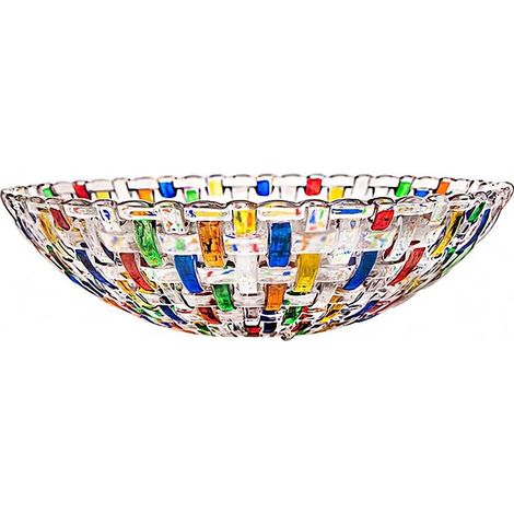 Décoration de salade et de bol de fruits en cristal de verre tissé coloré peint à la main, pièce maîtresse pour la maison, le bureau, la décoration de mariage, les fruits, les collations, les desserts (1/5)