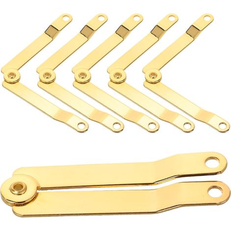 Charnières de Support de Couvercle pour Boîtes à Bijoux en Fer Or, 6pcs, Capacité de Charge et Polyvalentes, Adaptées aux Boîtes en Bois (1/5)
