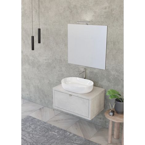 mobile bagno "tintoretto" grigio, 80 cm (1/4)