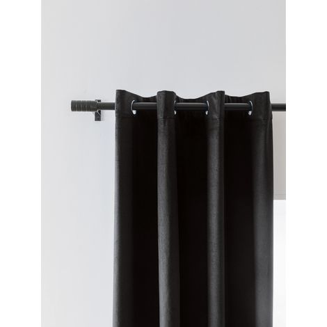 TENDA IN VELLUTO NERO CON OCCHIELLI 140x270