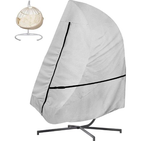 Hanging Chair Cover Waterproof 600D Oxford Fabric Winter Windproof UV Resistant Hanging Basket Cover for Hanging Basket Swing 190x115cm (1/5)