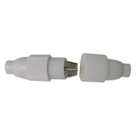 Empalme cable coaxial blanco