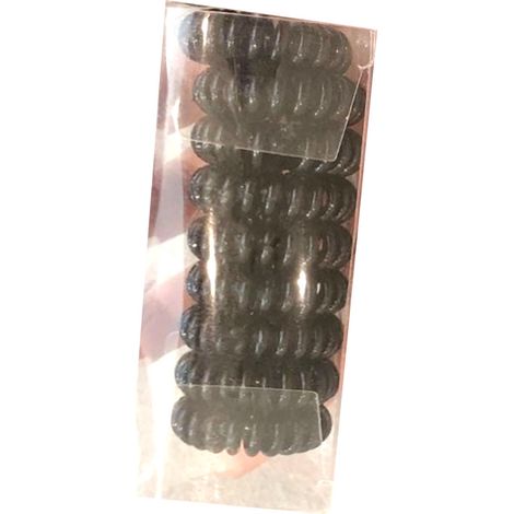 Élastiques à cheveux en spirale confortables en forme de cordon téléphonique pour filles - Noir (1/5)