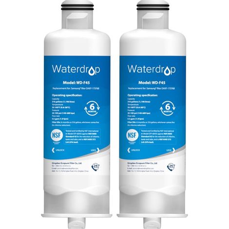 Waterdrop DA97-17376B Filtre à Eau pour Réfrigérateur, Compatible avec Samsung® HAF-Qin/EXP, DA97-17376B (2) (1/5)
