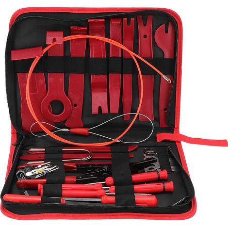 Kit d'outils de Retrait de Garniture Automatique, 39 pièces Kit d'outils de Retrait de Garniture intérieure de Voiture pour Panneau de Porte Tableau de Bord Audio Non marquant et sans Rayures (1/5)