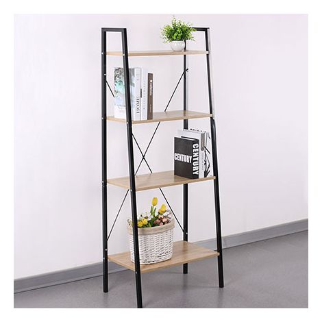 Etagere - HOME DECO FACTORY - Loka - Bois et Metal - Beige et Noir (1/10)
