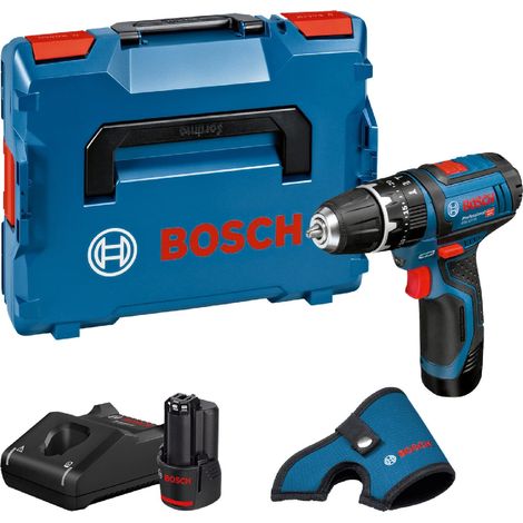Bosch Professional 12V System Trapano-avvitatore con Percussione a Batteria GSB 12V-15, Include 2 Batterie da 2.0 Ah, Caricabatteria GAL 12V-40, custodia a fondina, in L-BOXX (1/5)