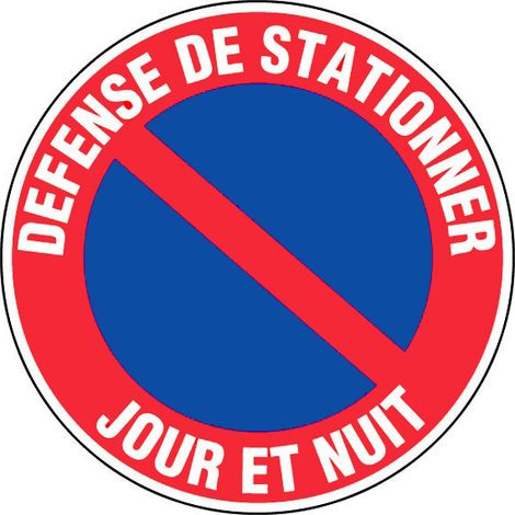 Novap – Panneau de signalisation défense de stationner jour et nuit Ø180mm – Polystyrène choc – Encres anti-UV – 4041742