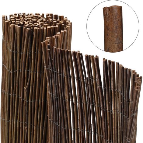 Wolketon 90 x 300 cm Weidenmatte Sichtschutz Natur – Weidenzaun blickdicht für Garten, Balkon & Terrasse