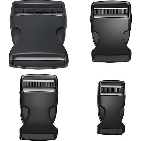 Reparaturschlaufen für Plastiktüten (4 Stück) (20 mm/25 mm/38 mm/50 mm) – Robuste, seitlich zu öffnende Schlaufen zur Reparatur von Rucksäcken, Hundegeschirren, Gürteln und Ausrüstung (1/5)