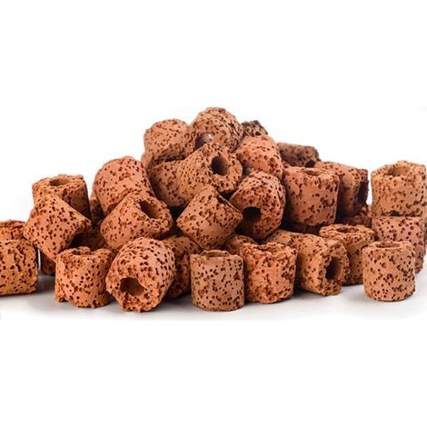 BelleRise - 50 Stück Biofiltrationsringe – 1,6 cm Quarzkeramik – Mikroporosität – für Süßwasser-/Salzwasseraquarien (1/5)