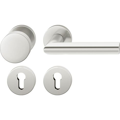 FSB Objekt Wechselgarnitur 72 1076 AGL auf Rosette PZ, rechts, silber eloxiert
