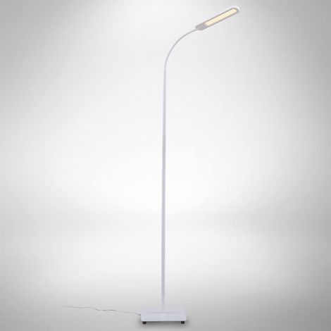 Lampadaire salon, platine LED 6,5W, luminosité réglable, tête flexible, choix de lumière: blanc chaud, neutre ou froid, fonction TOUCH, lampadaire moderne chambre bureau salle à manger (1/5)