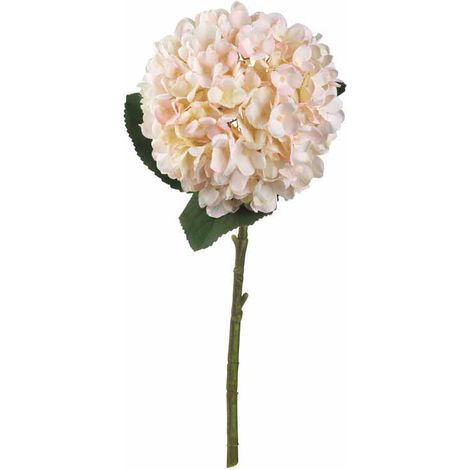 Autumn Hydrangea Artificial Flower - Fabric/Plastic - L18 x W18 x H42 cm - White