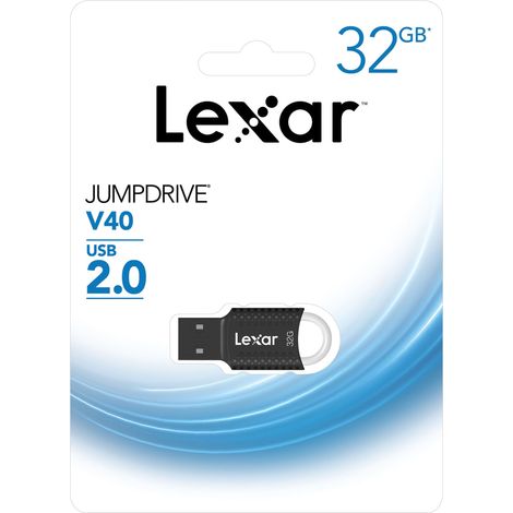 Lexar JumpDrive V40 lecteur USB flash 32 Go USB Type-A 2.0 Noir, Blanc (1/5)