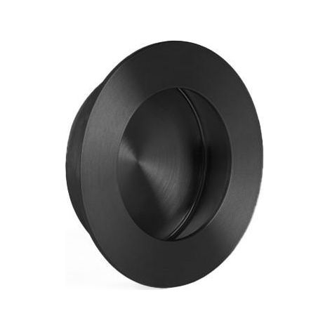 tirador uñero para puerta corredera ø65mm acabado negro inox (1/2)
