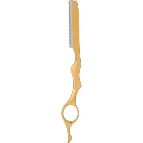 Rasoir à cheveux effiler, rasoir de coiffure professionnel, coupe et texturisation, rasoir Gold (1/5)